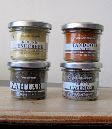 Herbs and spices from Williams Sonoma