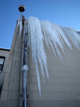 This icicle was almost as tall as me.
