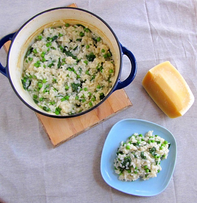 “Operation Move” and Baked Spinach and Pea Risotto