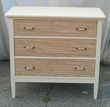Non-Food Post: Grasscloth Dresser with Rope Hardware
