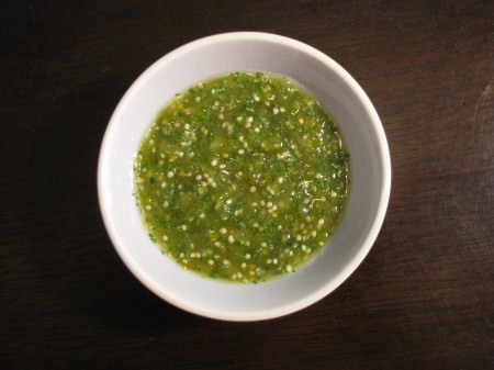 Just a smidge of salsa verde