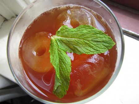 Iced Tea with Minted Simple Syrup